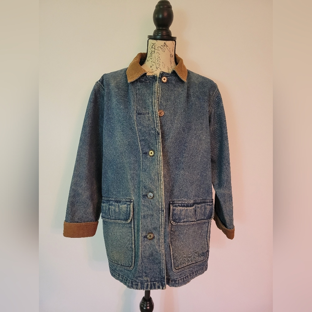 Architect Oversized Barn Jacket With Corduroy Trims Size Petite S
